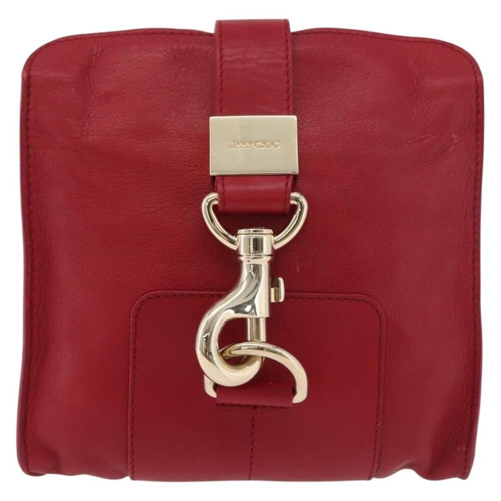 Jimmy Choo Leather Shoulder Bag Red